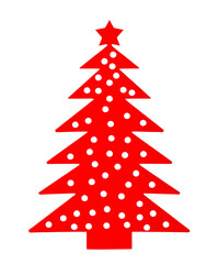 Christmas tree made of iron isolated on white background.
