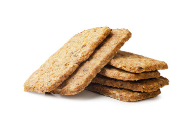 Cereal cookies isolated on a white