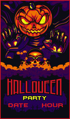 hallowen poster vector illustration 