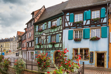 Embankment of  Lauch River, Colmar, France
