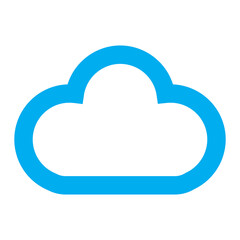 Outline cloud icon isolated on white background. Contour cloud vector. Cartoon contour icon for background template, wallpaper and sky design. Cloud thin line vector