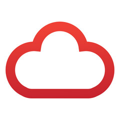 Outline cloud icon isolated on white background. Contour cloud vector. Cartoon contour icon for background template, wallpaper and sky design. Cloud thin line vector