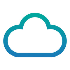 Outline cloud icon isolated on white background. Contour cloud vector. Cartoon contour icon for background template, wallpaper and sky design. Cloud thin line vector