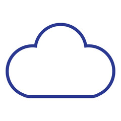 Outline cloud icon isolated on white background. Contour cloud vector. Cartoon contour icon for background template, wallpaper and sky design. Cloud thin line vector