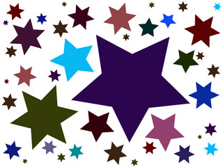 picture with different stars holiday card star field