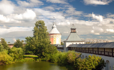 Fototapeta premium Watchtower on the walls of the fortress