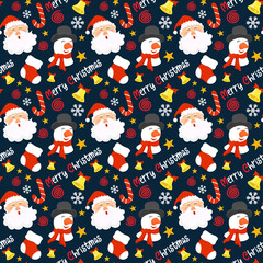 Funny christmas seamless pattern