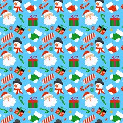 Funny christmas seamless pattern