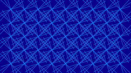 Crossing lines on blue background. Creative structure line pattern