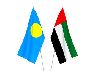 United Arab Emirates and Palau flags
