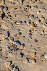 sable et galets sur la plage 