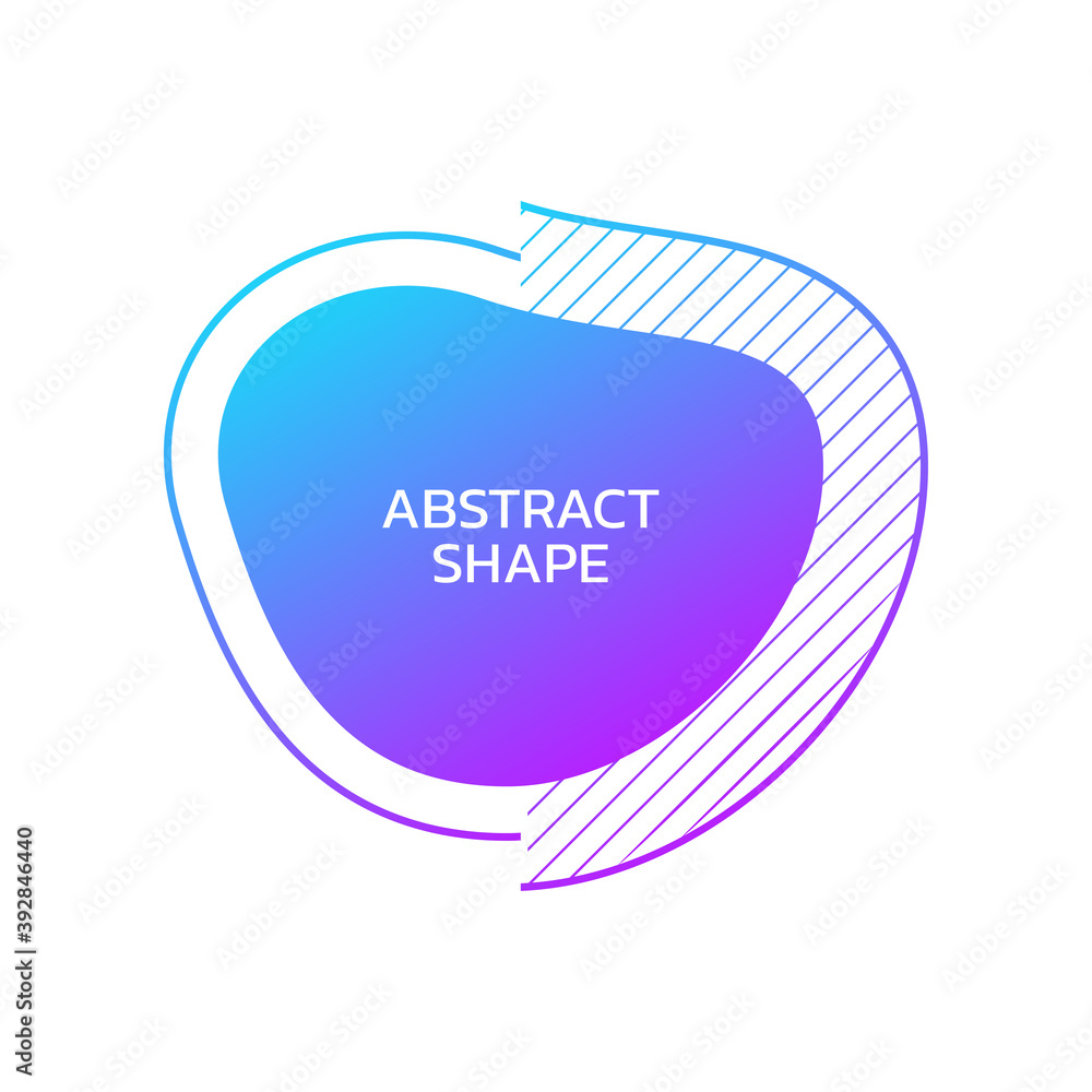 Poster abstract shape design. fluid or liquid geometric element. modern graphic background with dynamic sha