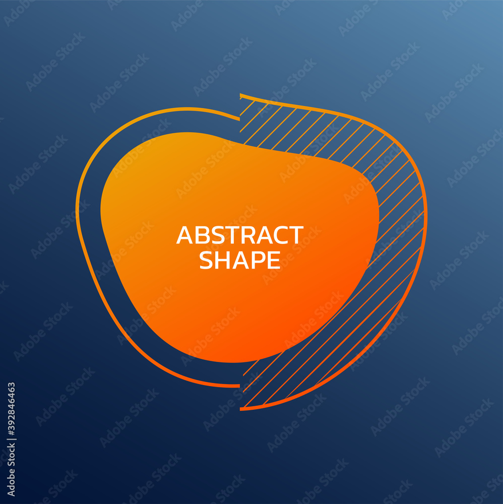 Poster abstract shape design. fluid or liquid geometric element. modern graphic background with dynamic sha