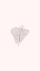social media story highlights. Boho Flower Logo design.