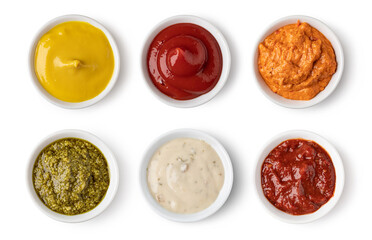 set of bowl with sauce