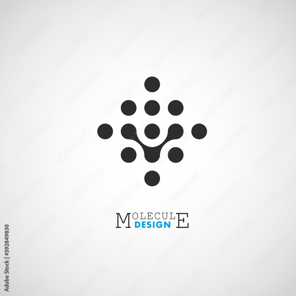 Poster abstract icon with circle connect icon for web marketing design. abstract blue background. technolog