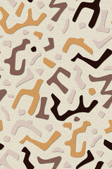 Abstract African Ethnic Random Shapes Pattern Design Trendy Fashion Colors Perfect for Interior Design
