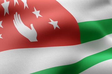 Abkhazia flag waving