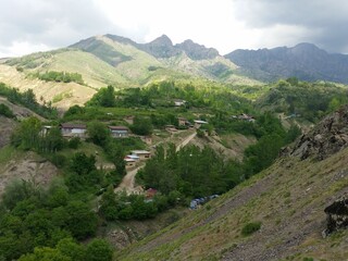 landscape of the mountains