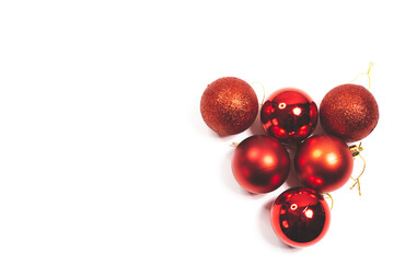 Christmas wishes white background with  Christmas balls