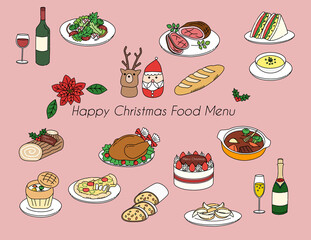 Christmas Holiday food menu icon