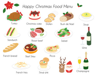 Christmas Holiday food menu icon