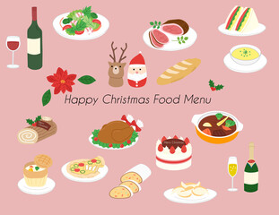 Christmas Holiday food menu icon