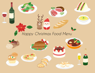 Christmas Holiday food menu icon