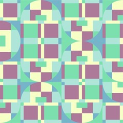 Beautiful of Colorful Seamless Geometric Pattern Curved and Square, Repeated, Abstract, Illustrator Pattern Wallpaper. Image for Printing on Paper, Wallpaper or Background, Covers, Fabrics