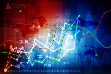 2d rendering Cardboard boxes in shopping cart around people