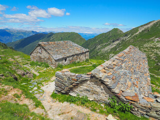 Verlassene Steinhäuser im Val Loana - Region Lago Maggiore