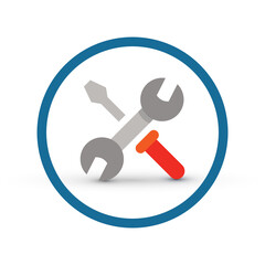 Installation of Energy Efficient equipment. Vector icon.