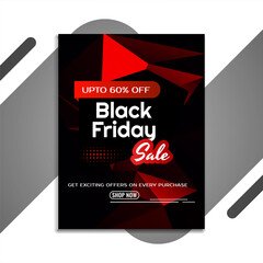 Modern geometric black friday sale discount flyer design