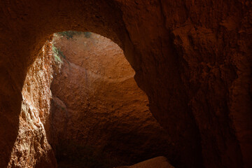 inside the cave las Medulas Leon Spain