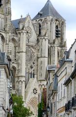 Obraz premium St. Stephen's Cathedral is a cathedral located in the city of Bourges, France. In 1992 it was included in the UNESCO World Heritage List. 