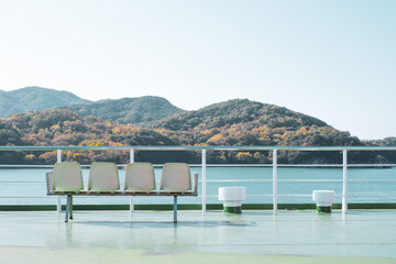 【香川県 小豆島】フェリーから見る瀬戸内海の様子　海上交通
