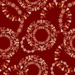 Seamless and beautiful Nordic All over pattern,