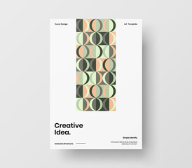 Geometric business cover design. Corporate identity abstract vector illustration brochure template.