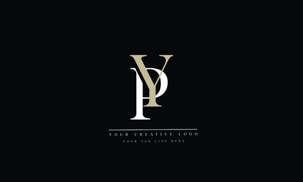 PY, YP, P, Y Letter Logo Design with Creative Modern Trendy Typography