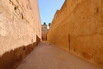 Morocco Marrakesh - El Badii Palace orange orange walls