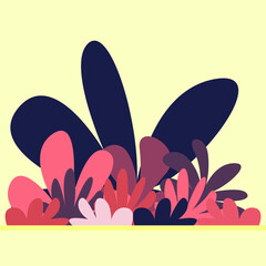 abstract floral background, floral leaves background vector