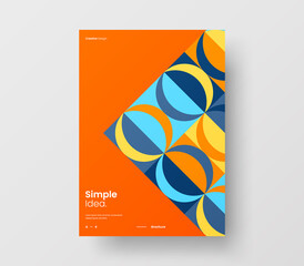 Geometric business cover design. Corporate identity abstract vector illustration brochure template.