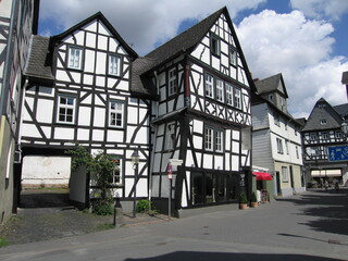 Fachwerkhäuser in der Altstadt Wetzlar, einer historischen Stadt in Hessen