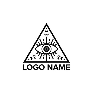 Eye Icon. Simple and minimal - Vector. yoga logo design.