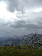 Alpspitze via ferrata mountain in Garmisch-Partenkirchen, Bavaria, Germany