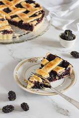Blackberry Pie with Fresh Blackberries