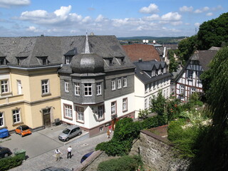 Fototapeta na wymiar Hauser Gasse in Wetzlar in Hessen, einst Sitz des Reichskammergerichtes. 