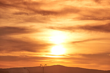 sunset in the mountains