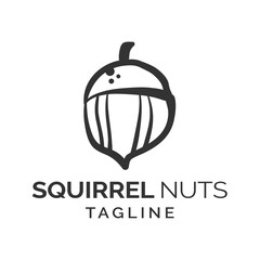 Squirrel nut modern logo design