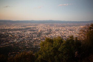 Obraz premium sunset over the city